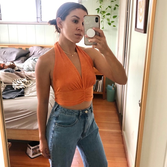 Orange halter top - Picture 2 of 5